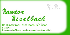 nandor miselbach business card